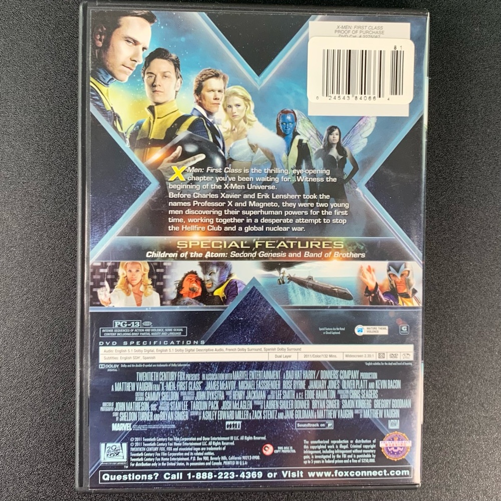 X-Men: First Class DVD. - Picture 2 of 4